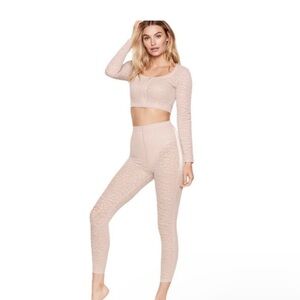 VICTORIA's SECRET Set Total Knockout sheer mesh Set with leopard spots.